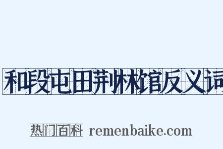和段屯田荆林馆反义词是什么意思的图片